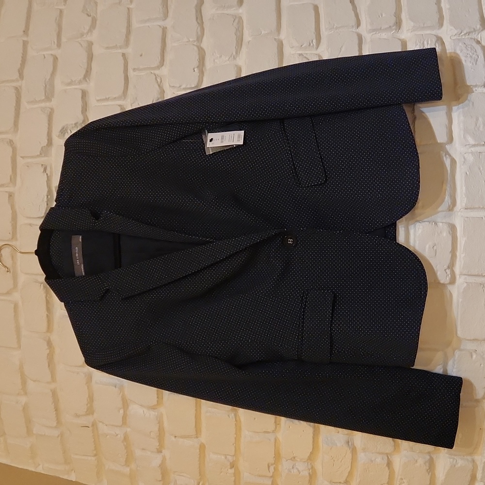 The Limited Navy Polka Dot Jacket